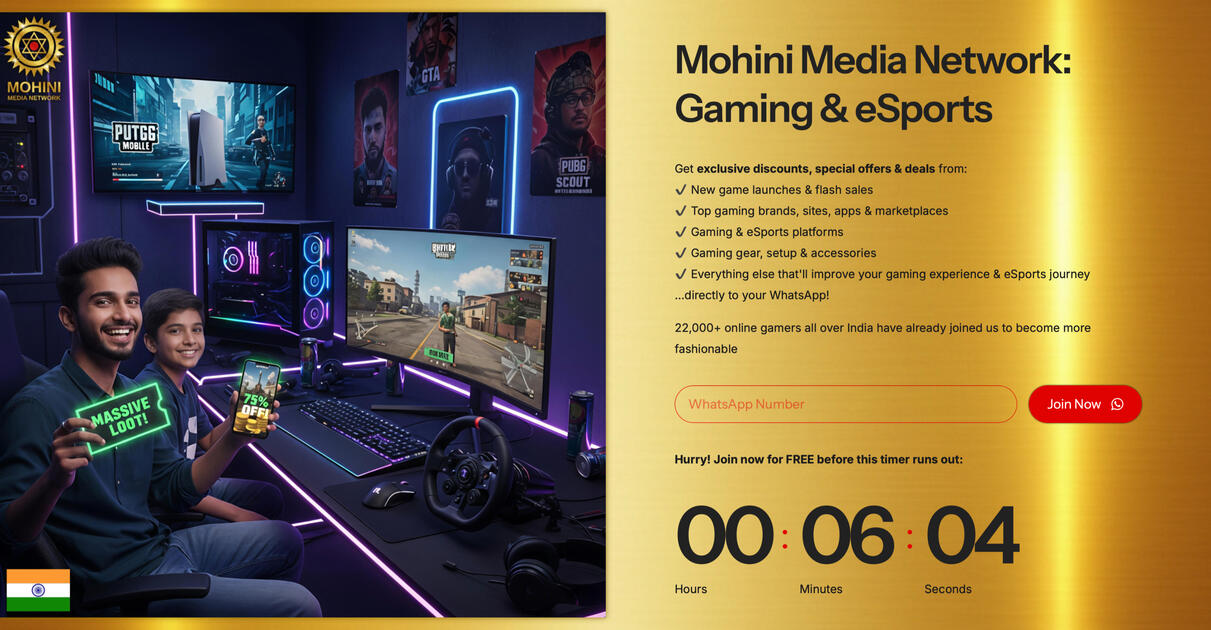 Gaming & eSports: 22,000+ customers available (WhatsApp)