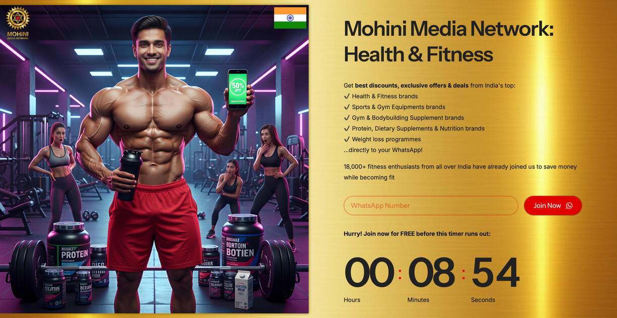 Health & Fitness: 18,000+ customers available (WhatsApp)